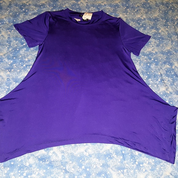 #25 NWT Purple Spandex-Like Top - Picture 2 of 3